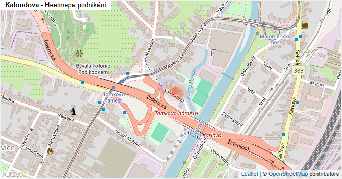 Kaloudova - mapa podnikání