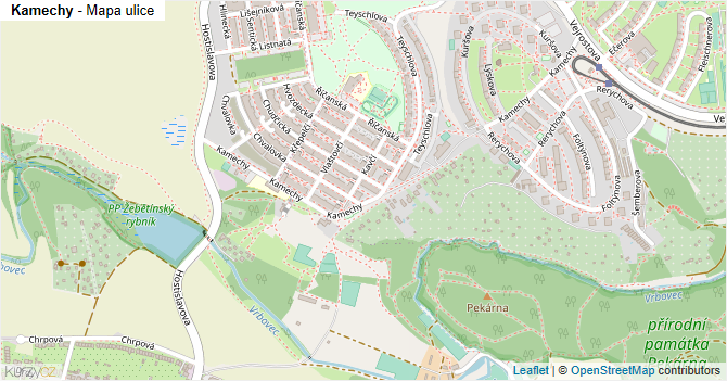 Kamechy - mapa ulice