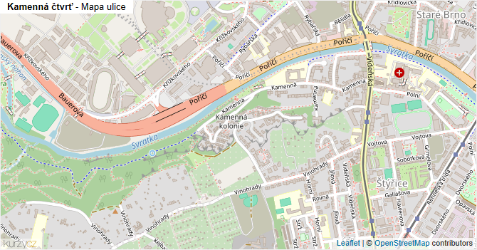 Kamenná čtvrť - mapa ulice