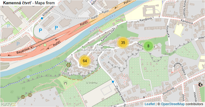 Kamenná čtvrť - mapa firem