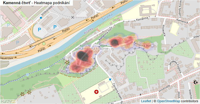 Kamenná čtvrť - mapa podnikání