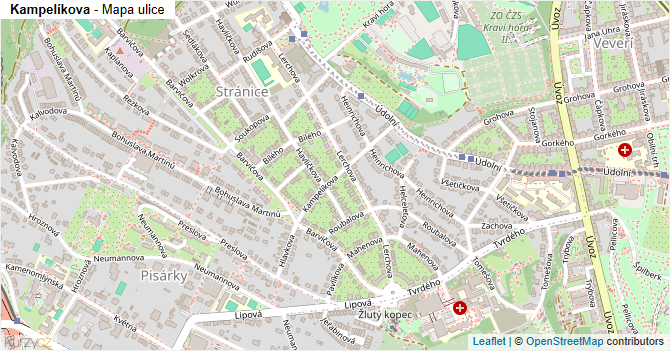 Kampelíkova - mapa ulice