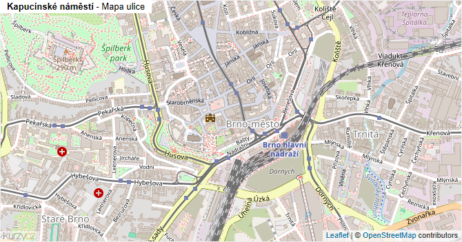 Kapucínské náměstí - mapa ulice