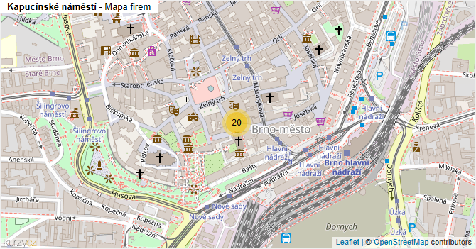 Kapucínské náměstí - mapa firem