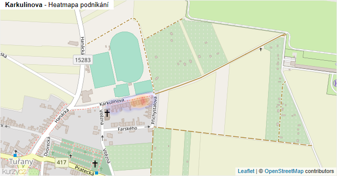 Karkulínova - mapa podnikání