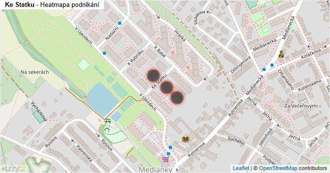 Ke Statku - mapa podnikání