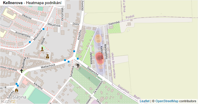 Kellnerova - mapa podnikání