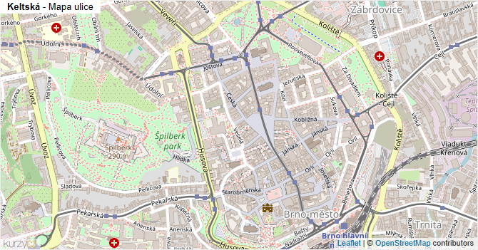 Keltská - mapa ulice