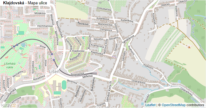 Klajdovská - mapa ulice