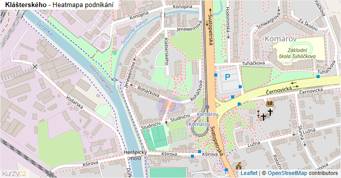 Klášterského - mapa podnikání
