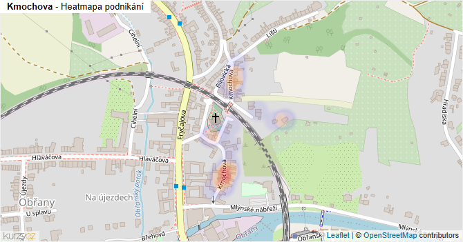 Kmochova - mapa podnikání
