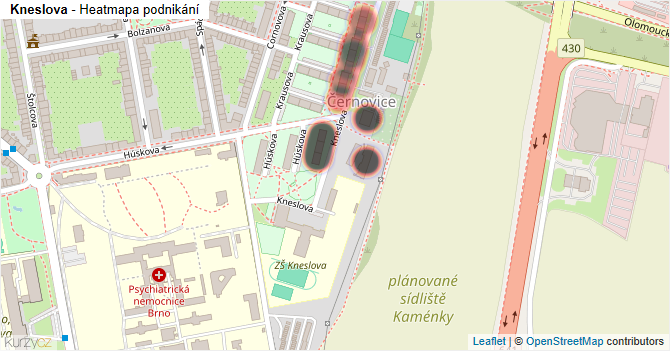Kneslova - mapa podnikání