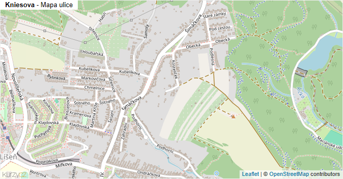 Kniesova - mapa ulice