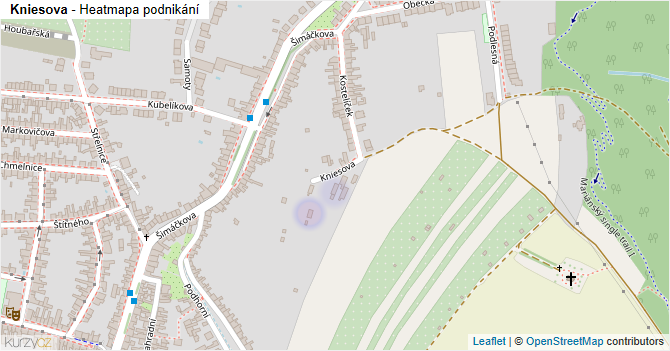 Kniesova - mapa podnikání