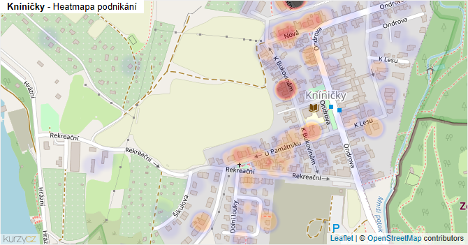 Kníničky - mapa podnikání