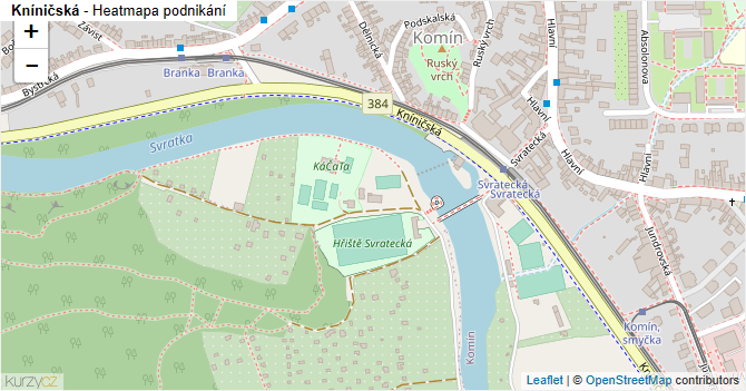 Kníničská - mapa podnikání