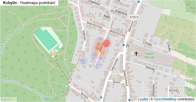 Kobylín - mapa podnikání