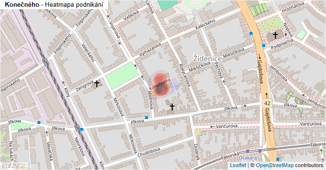Konečného - mapa podnikání
