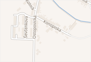 Konopiska v obci Brno - mapa ulice
