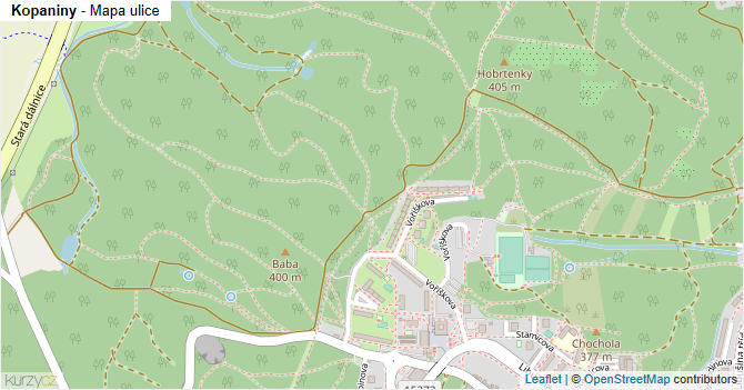 Kopaniny - mapa ulice