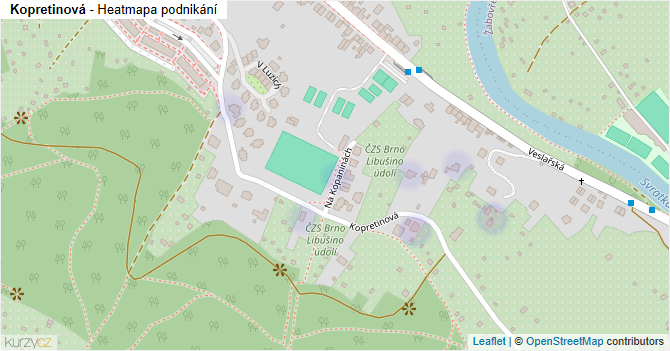 Kopretinová - mapa podnikání