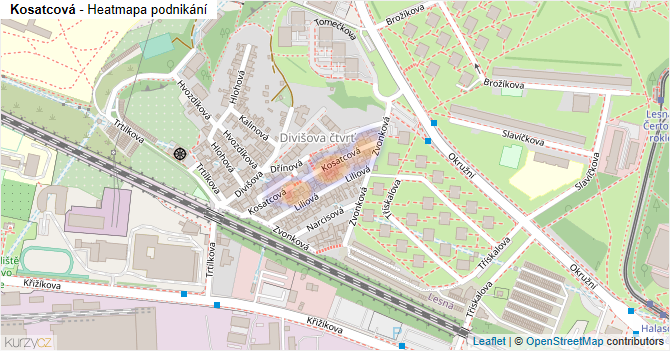 Kosatcová - mapa podnikání