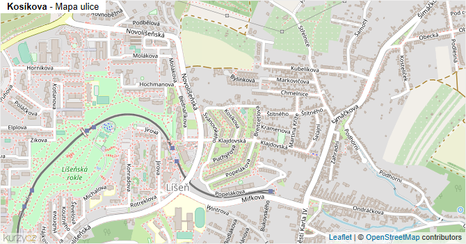 Kosíkova - mapa ulice