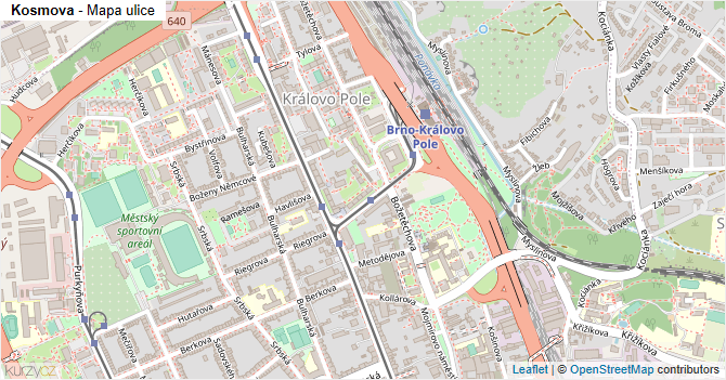 Kosmova - mapa ulice