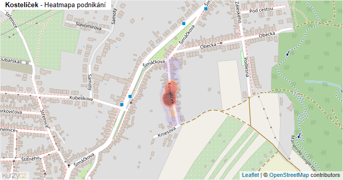 Kostelíček - mapa podnikání