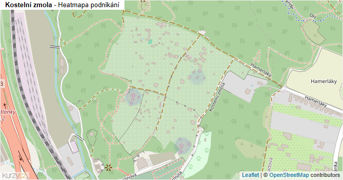 Kostelní zmola - mapa podnikání