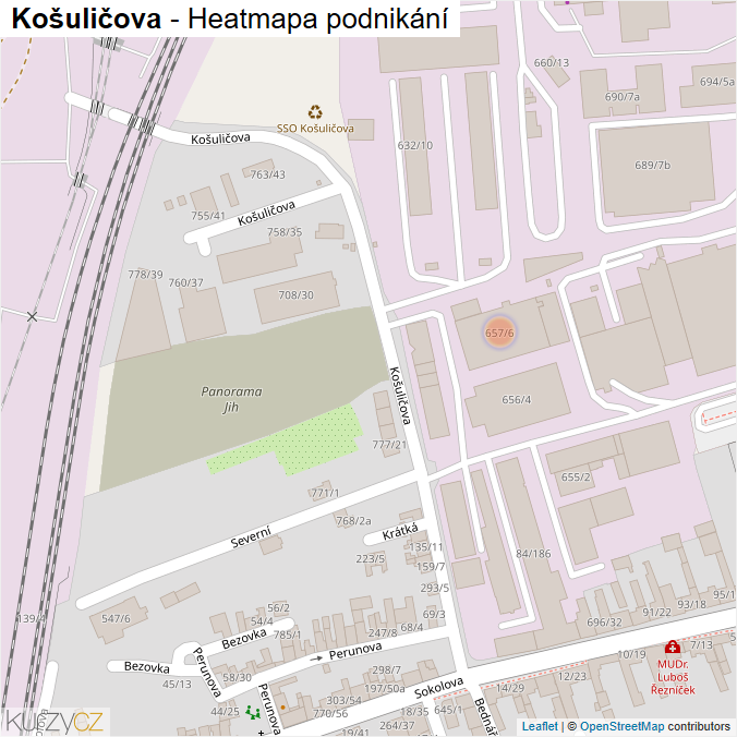 Mapa Košuličova - Firmy v ulici.