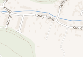 Kouty v obci Brno - mapa ulice