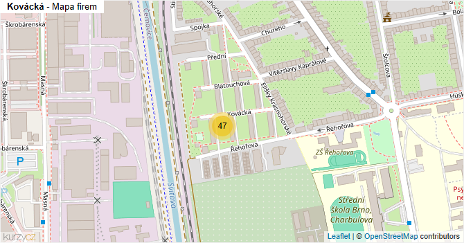 Kovácká - mapa firem