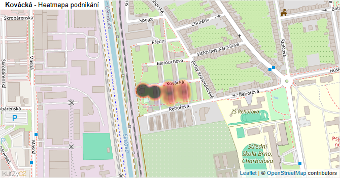 Kovácká - mapa podnikání