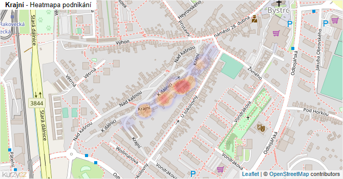 Krajní - mapa podnikání