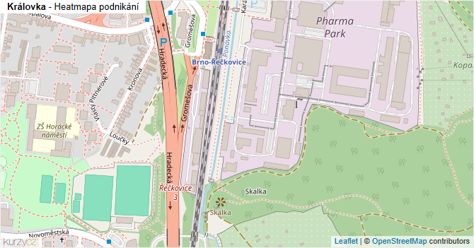 Královka - mapa podnikání