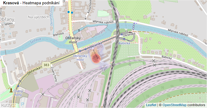 Krasová - mapa podnikání