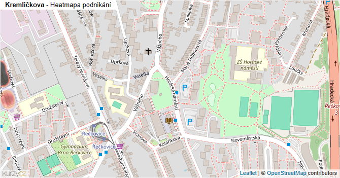 Kremličkova - mapa podnikání