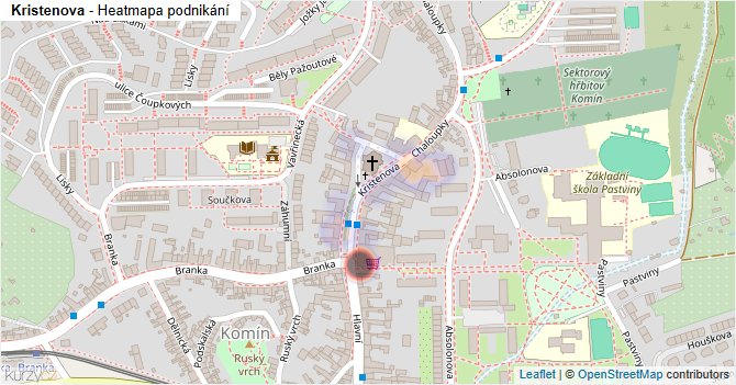 Kristenova - mapa podnikání