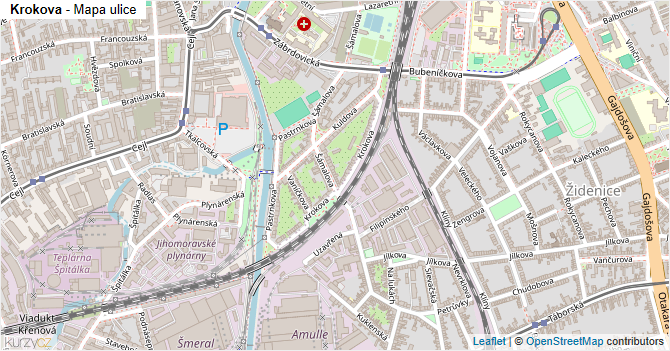Krokova - mapa ulice