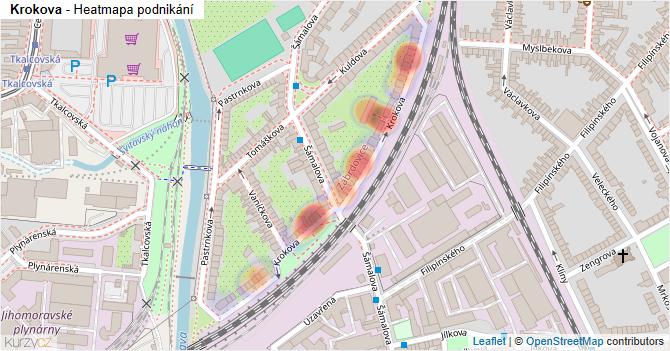 Krokova - mapa podnikání