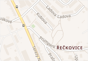 Kubova v obci Brno - mapa ulice