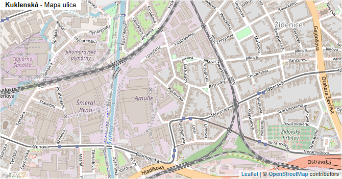 Kuklenská - mapa ulice