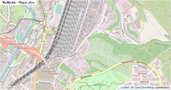 Kulkova - mapa ulice