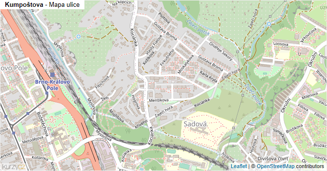 Kumpoštova - mapa ulice
