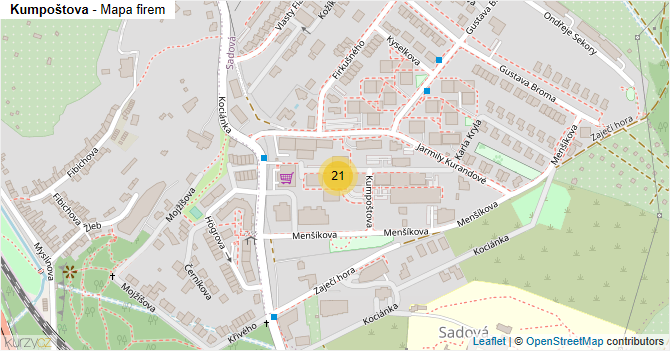 Kumpoštova - mapa firem