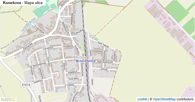 Kunešova - mapa ulice