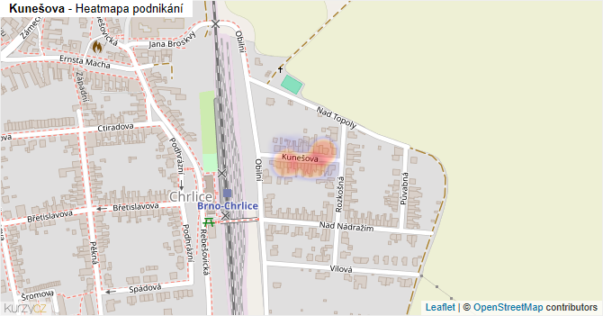 Kunešova - mapa podnikání