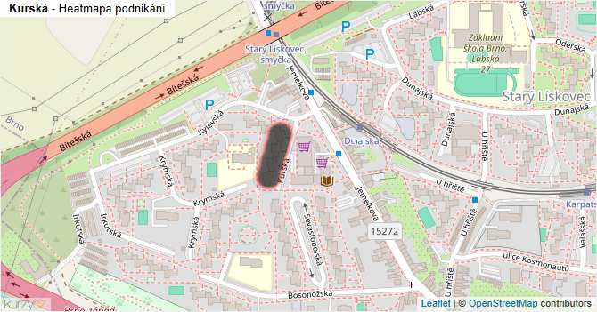 Kurská - mapa podnikání