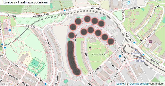 Kuršova - mapa podnikání